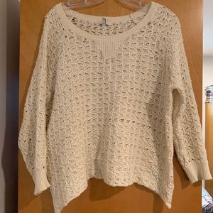 Joie Lightweight Openweave Cream Sweater